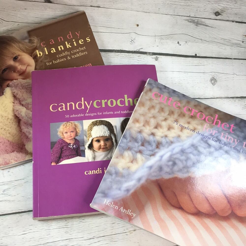 3 Baby Project Crochet Books Candy Blankies, Candy Crochet, Cute Crochet for Tot